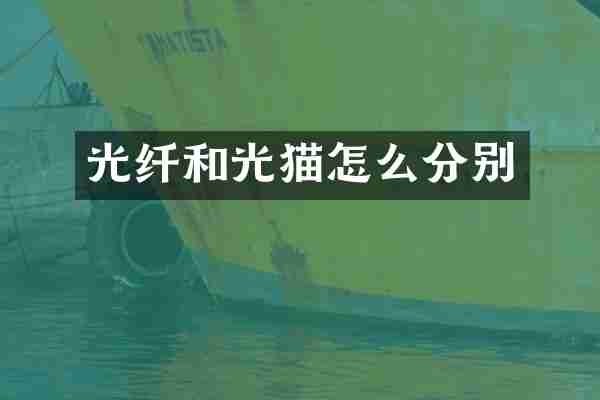 光纤和光猫怎么分别