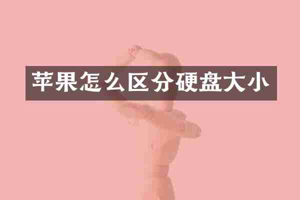 苹果怎么区分硬盘大小