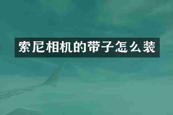 索尼相机的带子怎么装