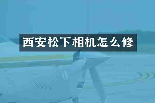 西安相机怎么修