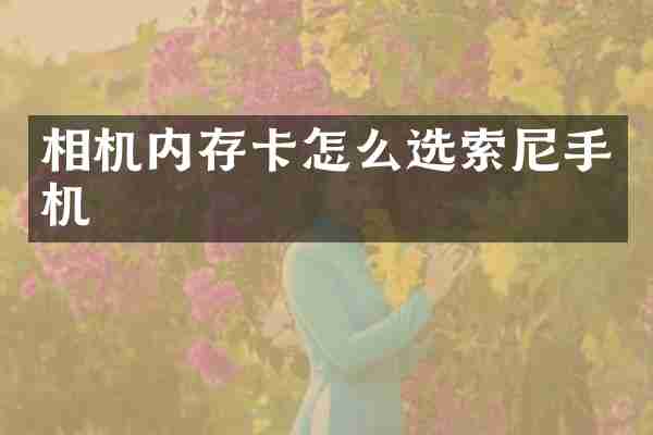 相机内存卡怎么选索尼手机