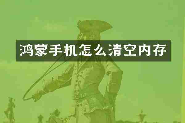 鸿蒙手机怎么清空内存
