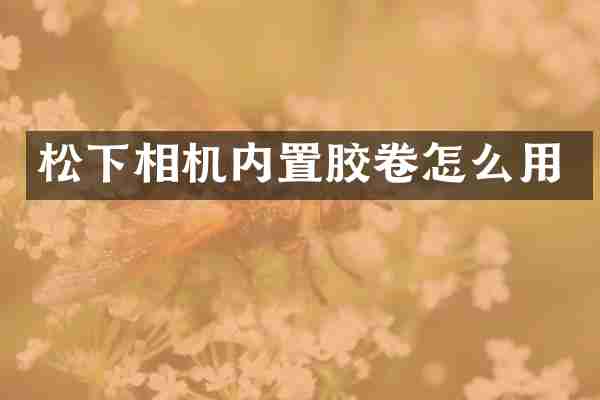 相机内置胶卷怎么用