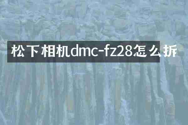 相机dmc-fz28怎么拆