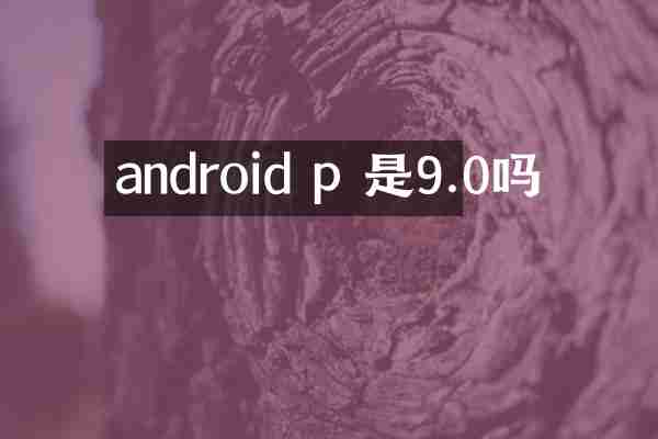 android p 是9.0吗