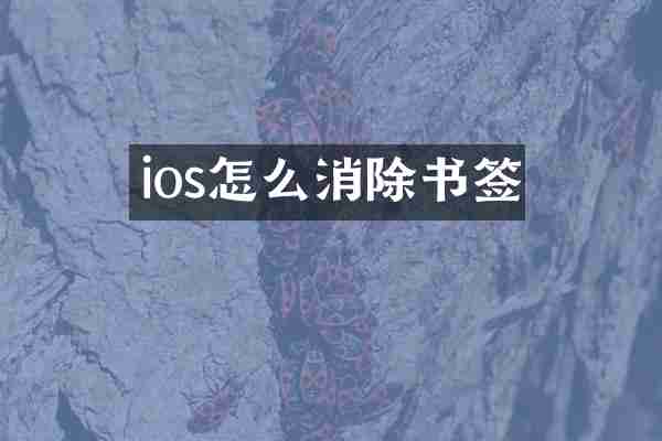 ios怎么消除书签