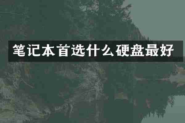笔记本首选什么硬盘最好