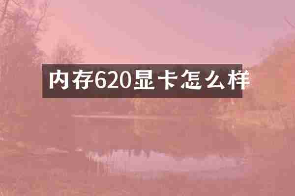 内存620显卡怎么样
