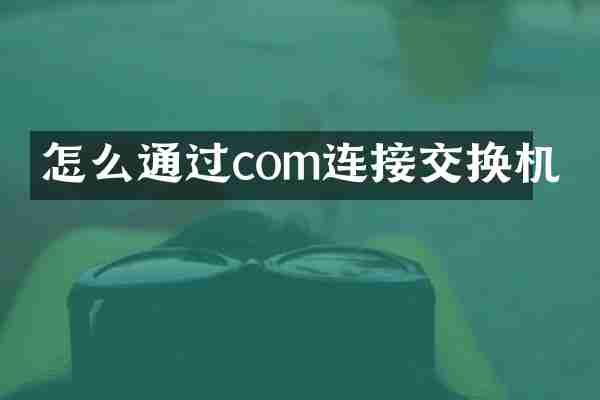 怎么通过com连接交换机