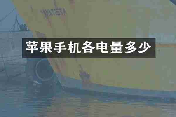 苹果手机各电量多少