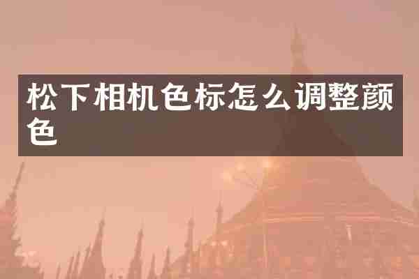 相机色标怎么调整颜色