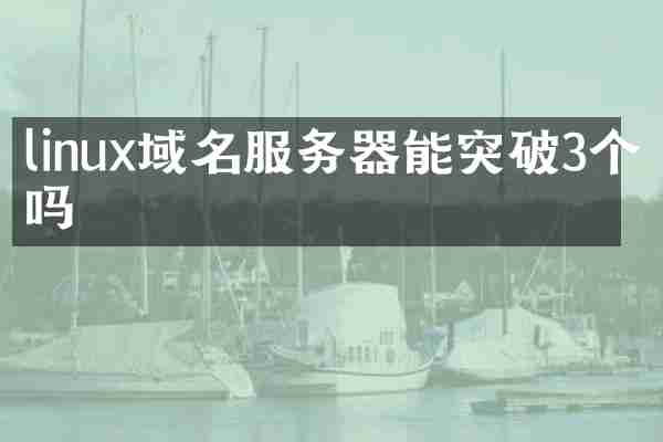 linux域名服务器能突破3个吗