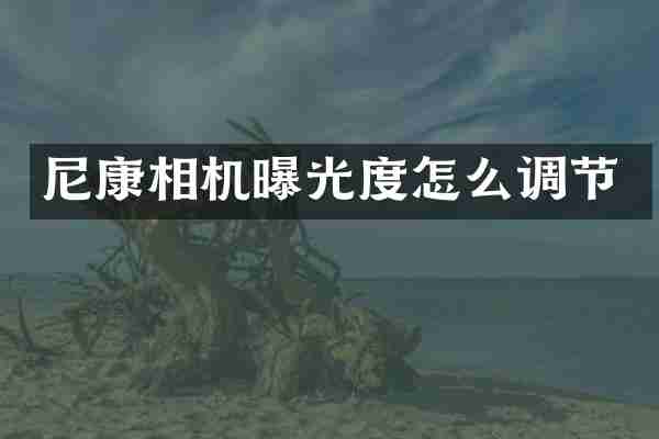 尼康相机曝光度怎么调节