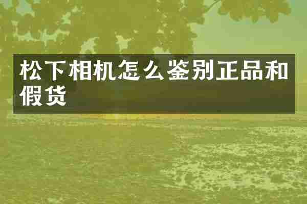 松下相机怎么鉴别正品和假货
