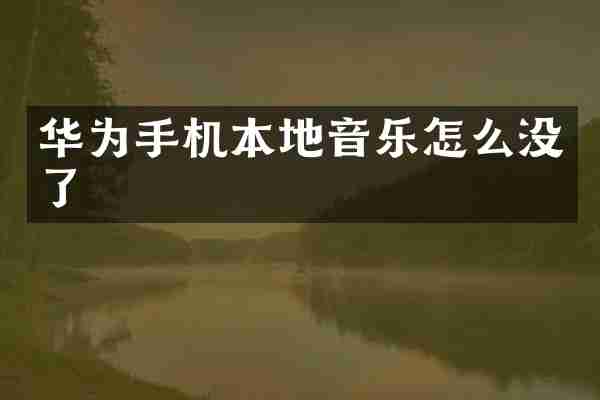 华为手机本地音乐怎么没了