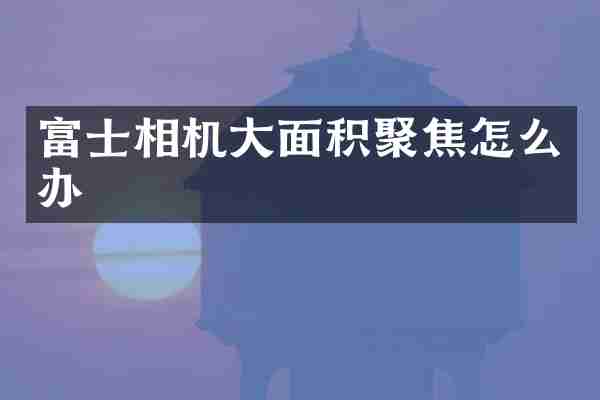 富士相机大面积聚焦怎么办