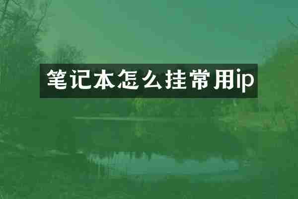 笔记本怎么挂常用ip