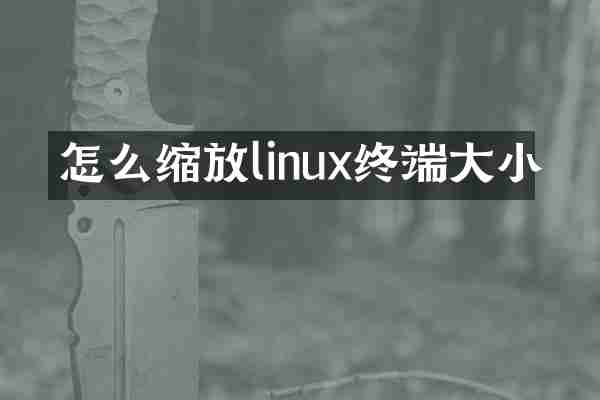 怎么缩放linux终端大小