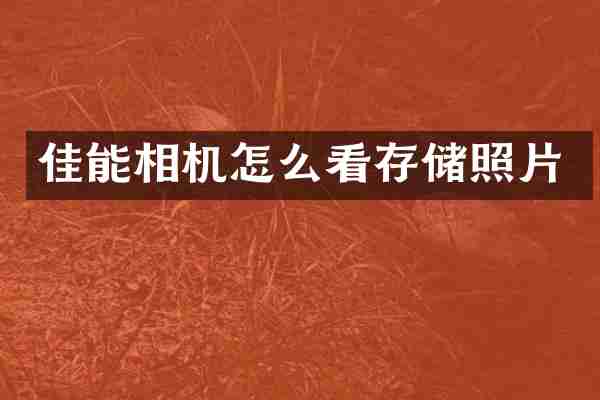 佳能相机怎么看存储照片