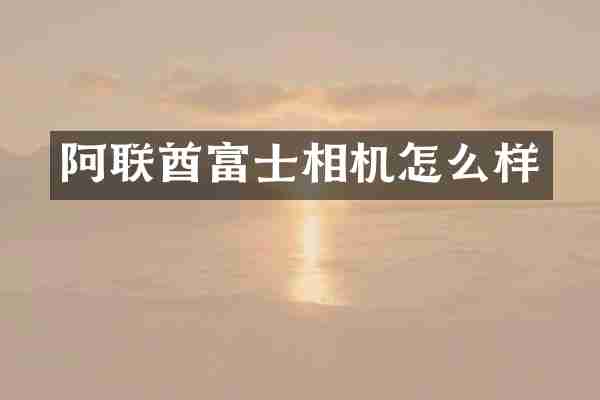 阿联酋富士相机怎么样