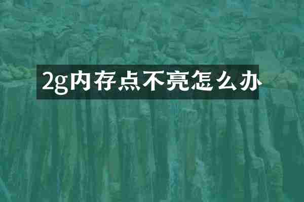 2g内存点不亮怎么办