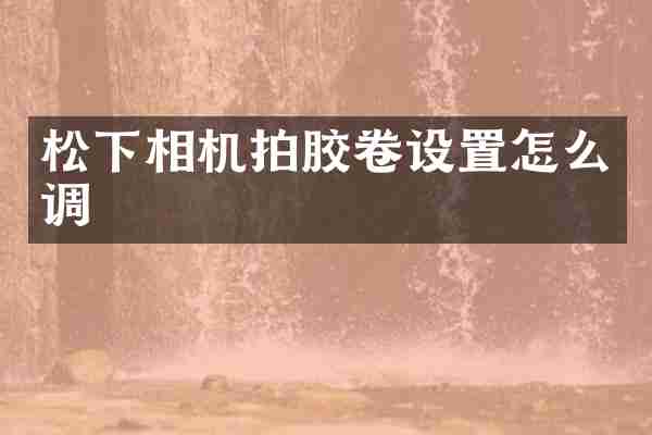 松下相机拍胶卷设置怎么调