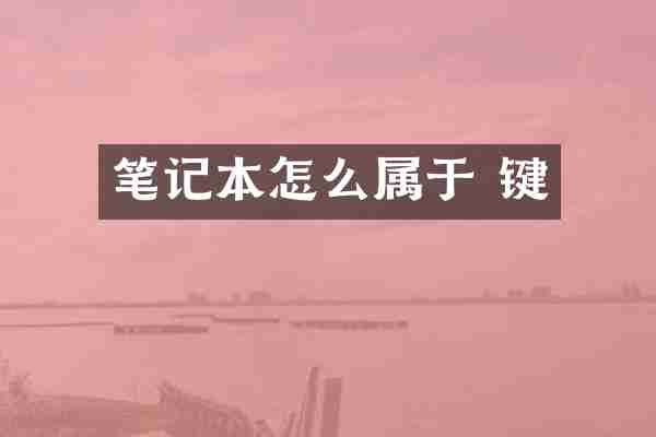 笔记本怎么属于 键