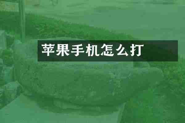 曱甴苹果手机怎么打