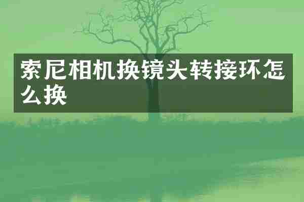 索尼相机换镜头转接环怎么换