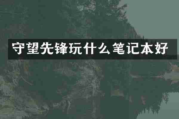 守望先锋玩什么笔记本好