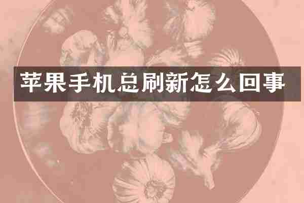 苹果手机总刷新怎么回事