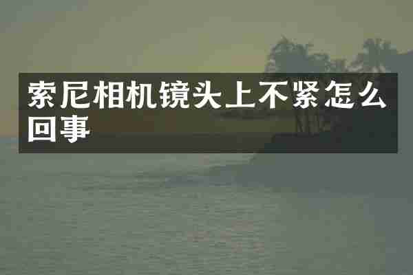 索尼相机镜头上不紧怎么回事