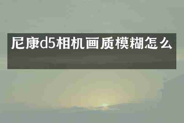 尼康d5相机画质模糊怎么办