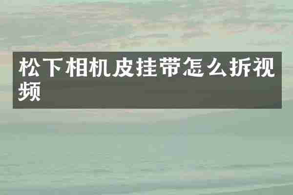 松下相机皮挂带怎么拆视频