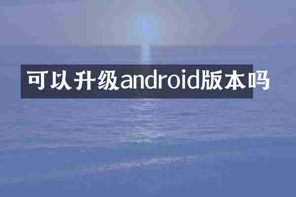可以升级android版本吗