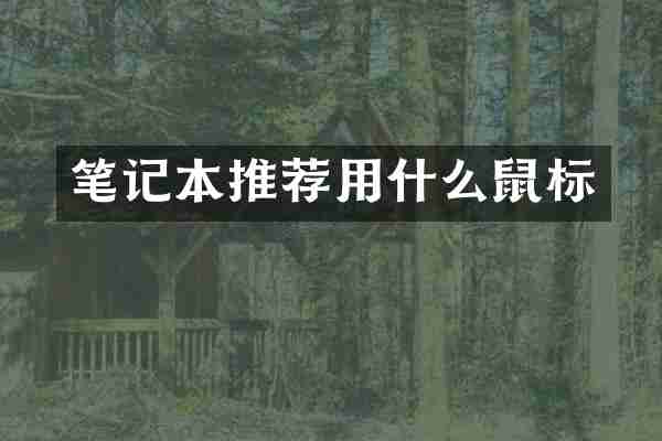 笔记本推荐用什么鼠标
