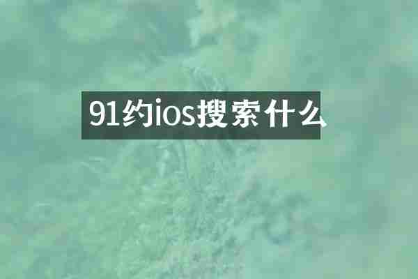 91约ios搜索什么