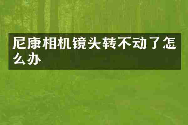 尼康相机镜头转不动了怎么办