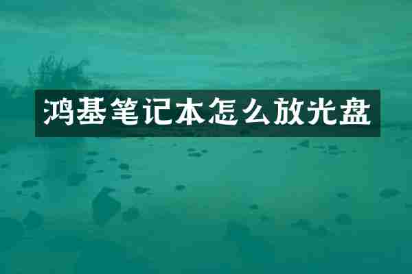 鸿基笔记本怎么放光盘