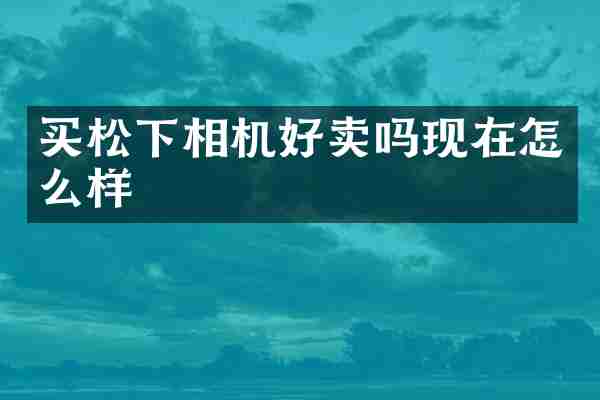 买松下相机好卖吗现在怎么样