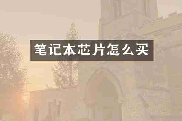 笔记本芯片怎么买