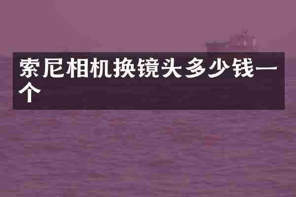 索尼相机换镜头多少钱一个