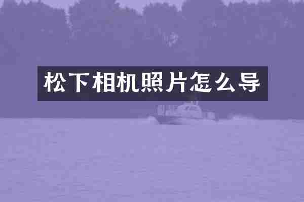 松下相机照片怎么导