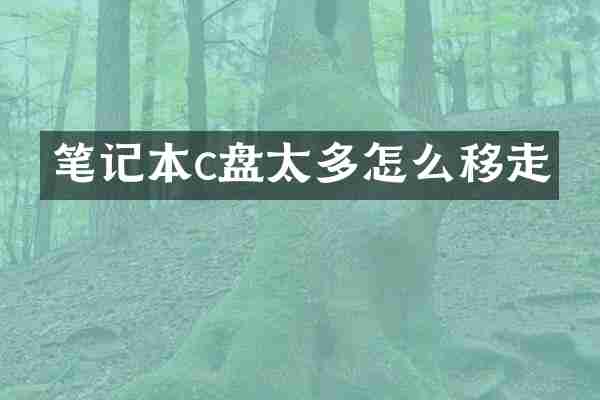 笔记本c盘太多怎么移走