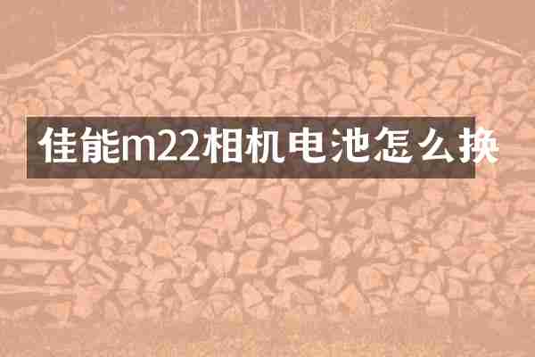 佳能m22相机电池怎么换