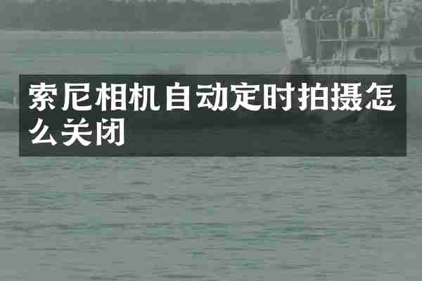 索尼相机自动定时拍摄怎么关闭