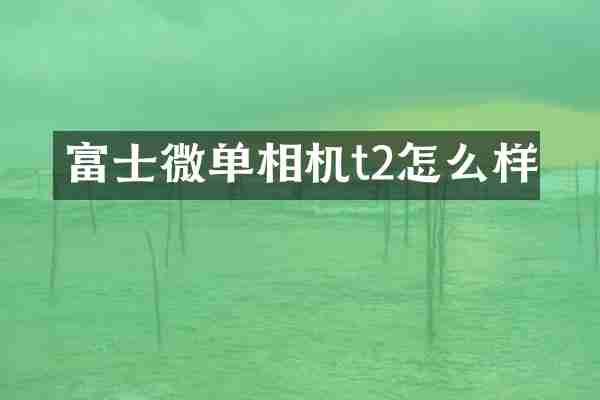 富士微单相机t2怎么样
