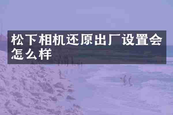 松下相机还原出厂设置会怎么样