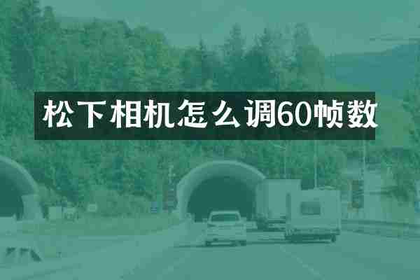 松下相机怎么调60帧数