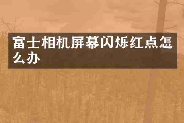 富士相机屏幕闪烁红点怎么办